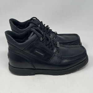Rockport XCS Waterproof Chukka Boots Mens 10 Black Leather Ankle Hiking Work